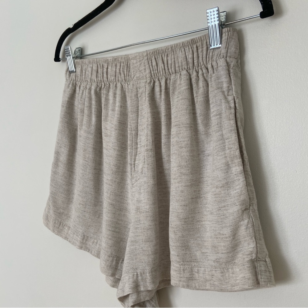 Osklen Linen Shorts in Beige Oatmeal size Small Minimalist Relaxed